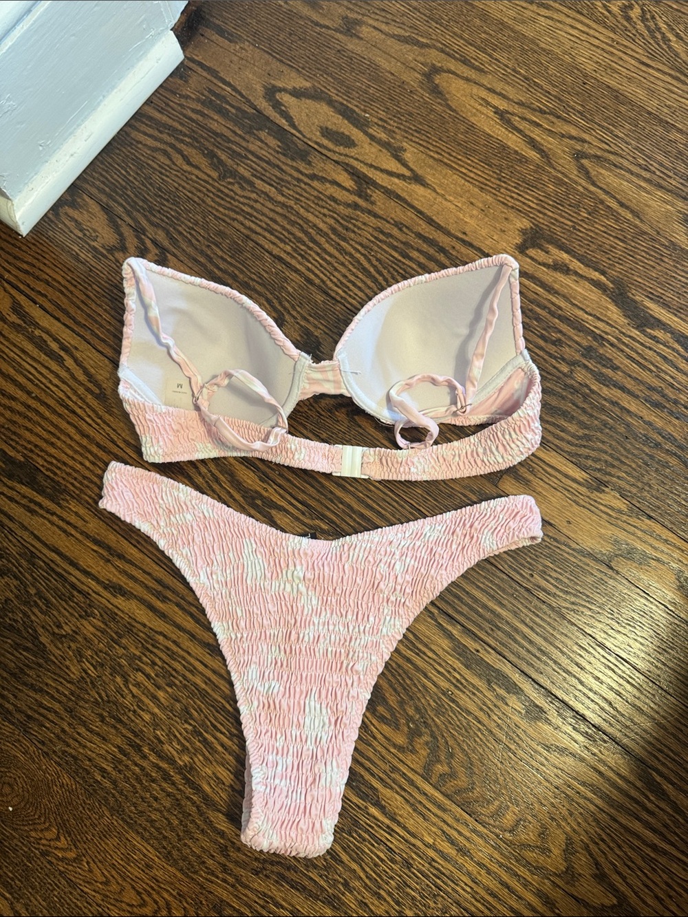 Amazon Pink Ruched Bikini Set - Picture 4 of 5